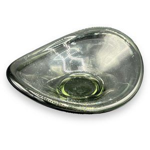 Vintage MCM Holmegaard Per Lutken Smoked Gray Art Glass Bowl Signed 1961